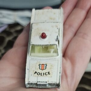 White Police Car Toy with Red Siren And A Coke Red Van & Police Car
